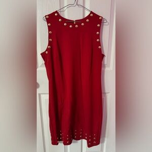 Michael Kors Red Dress with Gold Accents